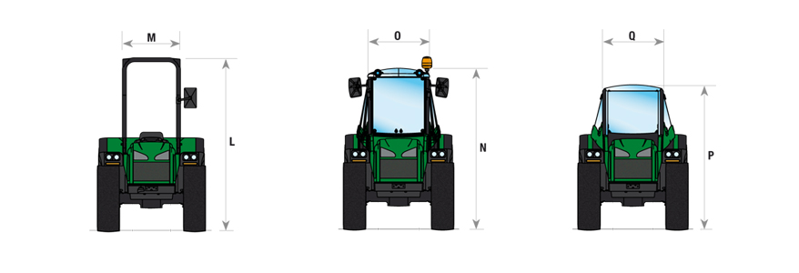 Cotas para el tractor Vega 85-95 SDT BCS - 02